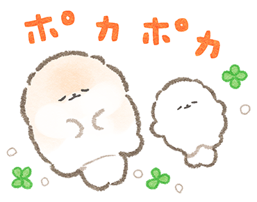 ぽぽちのお花いっぱい春スタンプ