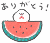 文鳥さんの夏スタンプ